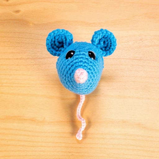 Pink and blue mouse knit